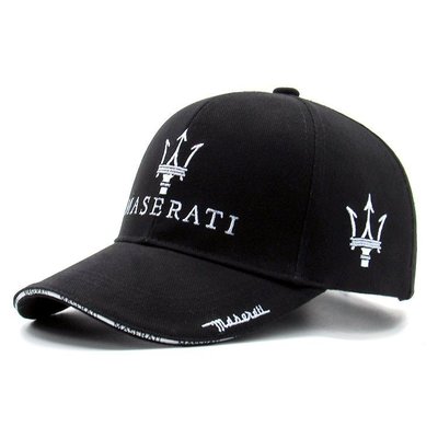 -瑪莎拉蒂 Maserati F1賽車帽 汽車廠牌LOGO帽子 運動遮陽鴨舌帽 棒球帽