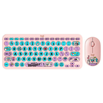 鍵盤 羅技K380鍵盤雙模鼠標套裝UOOHA美妝博主女生可愛辦公