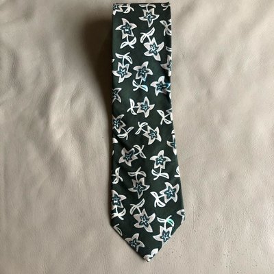 [品味人生] Kurt Geiger 綠色 花紋 手打領帶