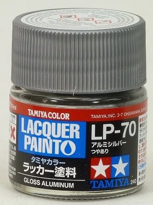 【TAMIYA LP-70】油性 亮光 硝基 模型漆 手工藝 鋁金屬色 10ml 82170