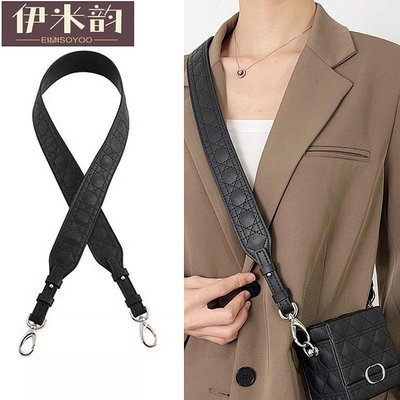 包肩帶 包鏈條 包包配件適用于迪奧戴妃包肩帶配件寬帶斜挎包帶單買黑色寬肩帶單肩包背帶