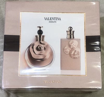 全新Valentino Assoluto瓦倫緹娜 極致女性淡香精 80 ml+ 身體 乳禮盒 范倫鐵諾