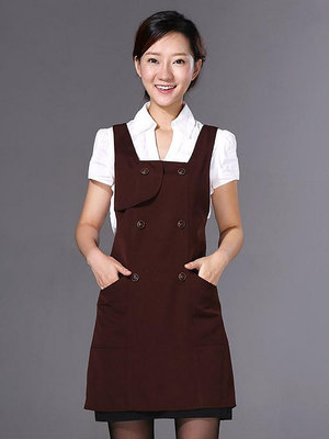 圍腰廚房家用餐廳餐飲女款上班時尚新款洋氣工作圍裙