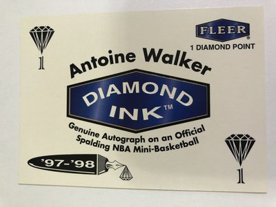 1997-98 Fleer Diamond Ink Exchange Program Antoine Walker