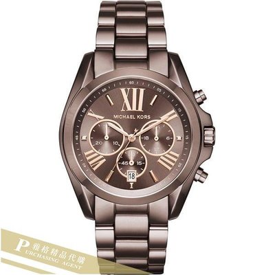 雅格時尚精品代購 Michael Kors腕錶 MK6247 咖啡錶框鋼錶帶 三眼計時手錶  美國代購