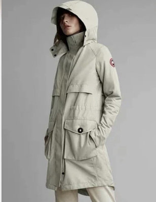 ❤️VS &amp; CO❤️加拿大outlet代購 Goose鵝牌縮腰顯瘦防風防水長版風衣外套 能當雨衣 長版風衣外套