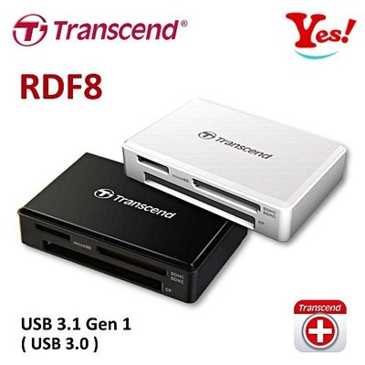 【Yes❗️公司貨】創見 Transcend MicroSD SD CF 卡 RDF8-黑/白 USB 3.0 讀卡