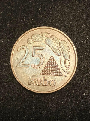 【二手】 尼日利亞1991年 25kobo花生銅幣 稀少品 而且品相非759 紀念幣 錢幣 收藏【奇摩收藏】