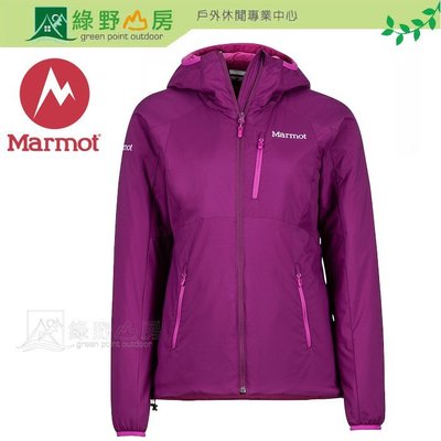 綠野山房》Marmot 美國 女 Novus連帽保暖外套 夾克 化纖外套 透氣 登山健行 旅遊 紫 78190-6177