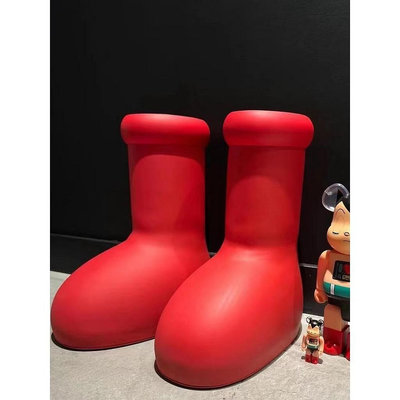 【喵小姐家居】阿童木大紅色女雨鞋靴子成人高筒時尚可愛防滑防水軟底外穿日系