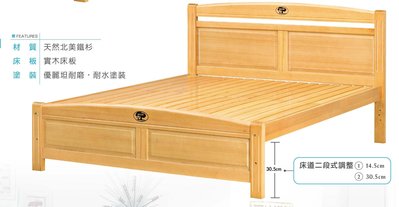 【熱賣下殺】安麗檜木5尺雙人床(實木床板) 209-85-3