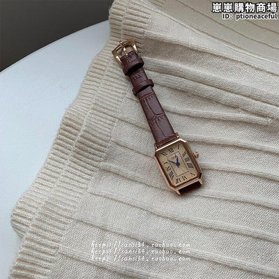 韓國手錶女2023年新款夏季輕奢ins小眾設計石英復古氣質皮帶女士