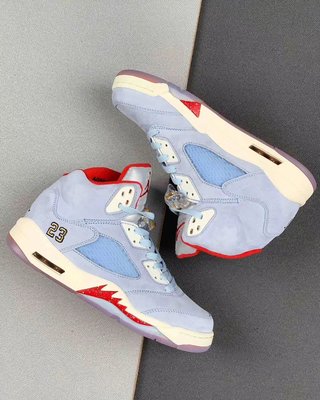 Air Jordan 5 Retro “Ice Blue” 冰藍 麂皮 時尚 氣墊 中筒 籃球鞋 CI1899-400