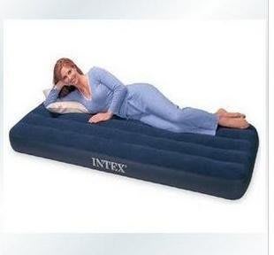 1#INTEX單人充氣床墊191*99*22公分,休閒床組租屋族出租房旅遊;彈簧床空氣床氣墊床絨布双人床