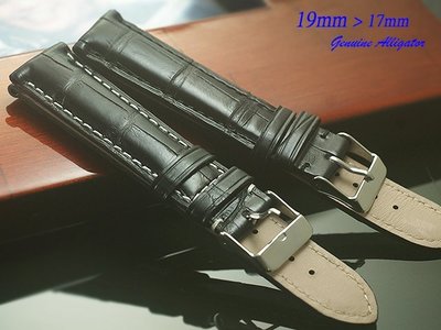 【時間探索】Time Discovery 進口純正鱷魚皮 Montblanc 萬寶龍代用錶帶 ( 19mm)