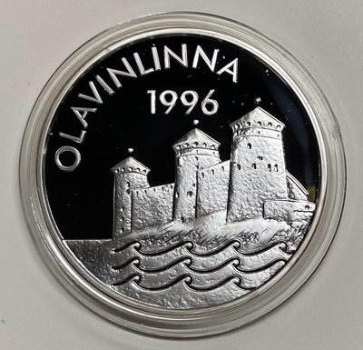 【二手】芬蘭1996年 奧拉維古城堡20歐元精制紀念銀幣 銀幣 紀念幣 紀念鈔【破銅爛鐵】-1910