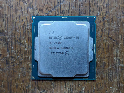 Intel Core i5-7400 CPU 處理器，LGA1151腳位，4C4T，整體8成新，已經無原廠保固，一元起標無底價，標多少賣多少