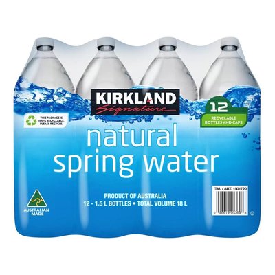 ⭐免運！Kirkland Signature科克蘭 泉水 1.5公升X12瓶(宅配)-吉兒好市多COSTCO線上代購