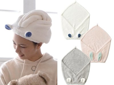 預購 日本Carari Zooie 三倍吸水速乾 扣式 浴帽 吸水帽 浴帽 包頭毛巾