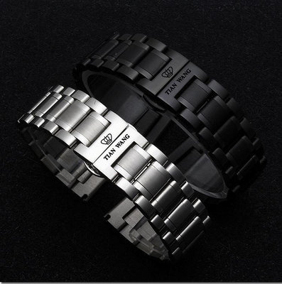 天王錶手錶帶鋼帶原裝款不銹鋼錶帶錶鍊男女15 22 22 22 23mm