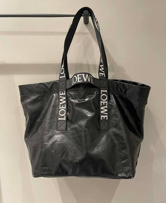 二手LOEWE Fold Shopper 最新秀款購物袋/媽咪袋 0685黑色