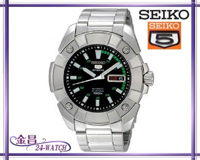 SEIKO# SNZG21J1 7S36-03K0日本製造精工五號自動機械腕錶全新平行輸入(黑)＊24-WATCH_金昌