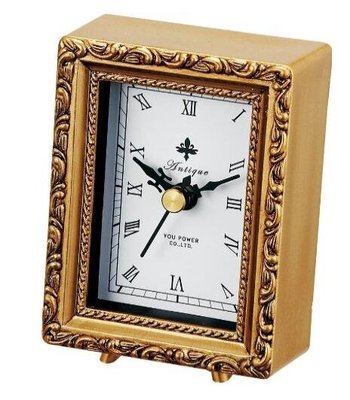 日本進口 復古造型時鐘 方型桌面時鐘古典鐘 鬧鐘古董風格桌鐘 裝飾鐘座鐘 2289A