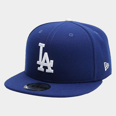 【現貨】代購MLB棒球帽男女可調節道奇隊美式LA平沿帽藍色嘻哈帽子NEW ERA