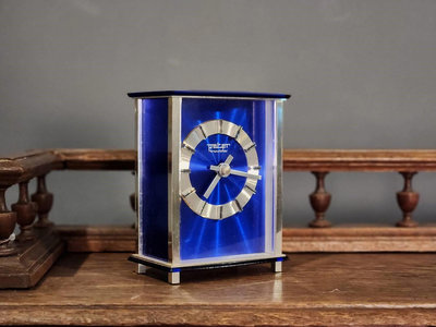 德國 極光藍 Vintage 旅行鐘 座鐘 歐洲老件 cl0085【卡卡頌 歐洲古董】✬