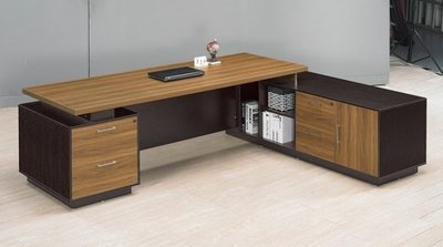 【DH】商品貨號9商品名稱《薩比特》8.8尺L型全實木辦公桌(圖一) 備有右向/左向可選.台灣製可訂做.主要地區免運費