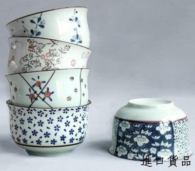 現貨日式 陶瓷手繪釉茶杯日式碗 喝茶碗 入陶瓷茶杯 和風日系茶碗套裝陶瓷杯五件組送禮禮品可開發票