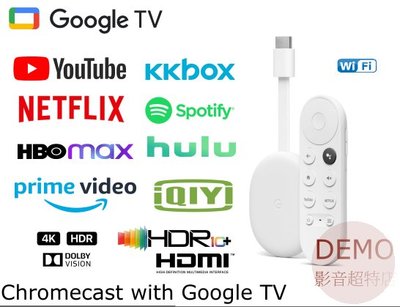 ㊑DEMO影音超特店㍿日本Chromecast with Google TV 四代 4K 60Hz HDR+ 電視棒