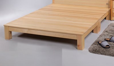 【萊夫家居】SN-301-12：原木色6尺實木雙人床底-加高款【台中家具】松木實木 雙人加大 加高床 北歐風 台灣製造