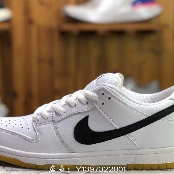 Nike SB Dunk Low Pro ISO 黑白百搭皮革滑板鞋CD2563-100 男女鞋