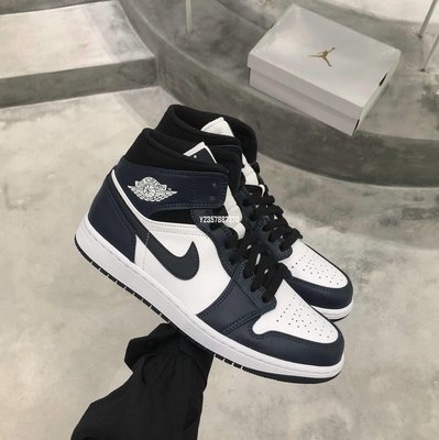 Air Jordan 1 Mid Dark Teal AJ1 黑曜石 百搭 男女同款554724-411