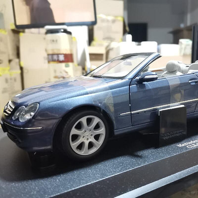 汽車模型 京商 原廠賓士CLK-Cabrio 賓士模型 車模 1 18 合金
