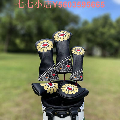 向陽花高爾夫球桿套桿頭套保護套卡通可愛golf一號木半圓推桿套