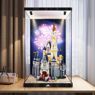 展示盒川帝亞克力展示盒適用樂高71040迪士尼城堡模型防塵罩積木透明罩