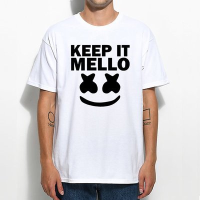 KEEP IT MELLO Face 全球百大DJ Marshmello 短袖T恤 2色 電音舞曲派對EDM