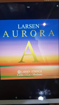 {鈺聲國際弦樂器}  larsen  大提琴弦 AURORA 單弦A 中張/強張