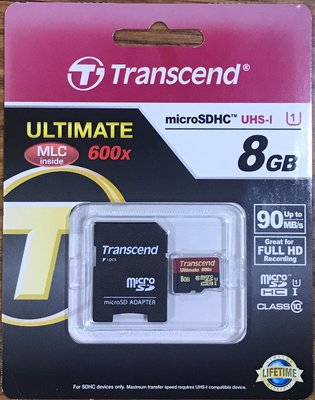 點子電腦☆北投@ Transcend 創見記憶卡 8GB micro SDXC UHS-I U3 MLC顆粒☆290元