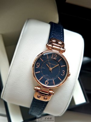 Anne Klein手錶時尚精品錶款，編號:AN00023,海軍藍色錶面海軍藍色牛皮錶帶款