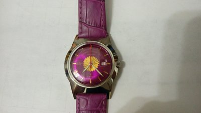 HOGA皇室逸品古董手上鍊紫色機械錶/34mm含龍頭
