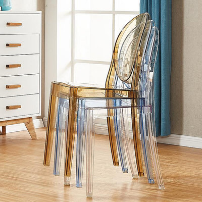 專場:透明椅子北歐簡約亞克力塑料水晶椅化妝幽靈椅魔鬼椅餐椅