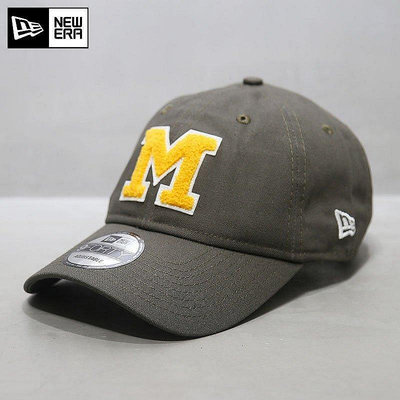 小Z代購#NewEra帽子2022秋冬新款雪尼爾貼布繡MLB棒球帽軟頂大標M字母灰綠