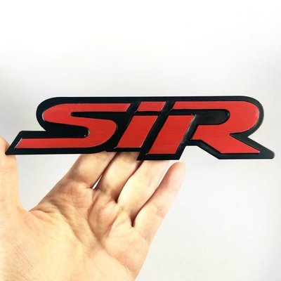 『吉吉汽車館』1 x Metal SiR徽標汽車後備箱蓋側面後方標誌徽章