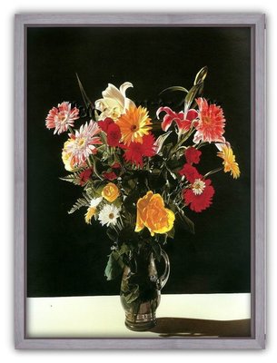 四方名畫: 浪漫古典花卉055 名家複製畫  含實木框/厚無框畫 花開富貴 可訂製尺寸