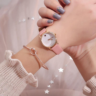 熱銷 古歐GUOU潮流時尚女石英皮帶手錶腕錶個性貝殼紋理錶盤防水手錶腕錶腕錶664 WG047