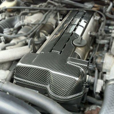 適用豐田Supra 改裝件JZA80 2JZ碳纖維發動機引擎蓋 VVTI機倉內蓋---請議價