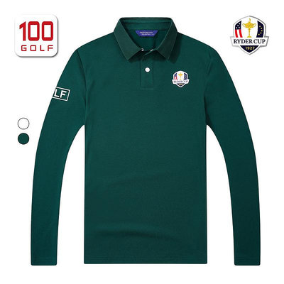 RyderCup萊德杯高爾夫男裝長袖T恤秋季時尚復古翻領運動Polo衫